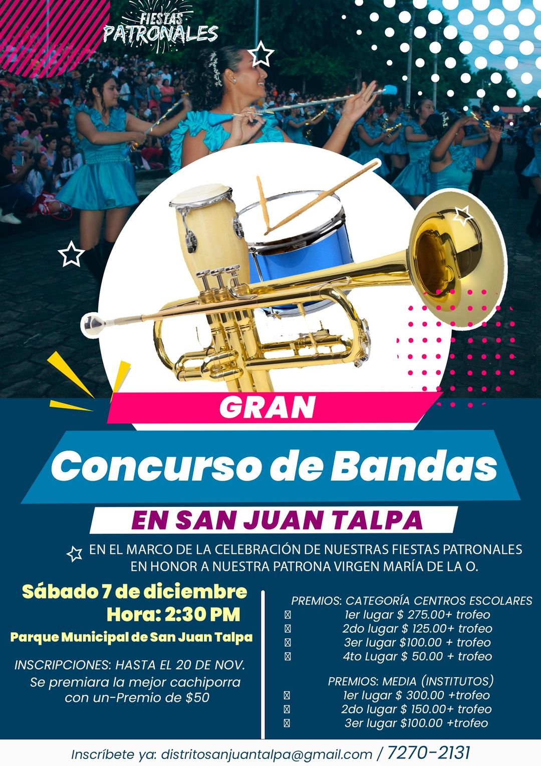 GRAN CONCURSO DE BANDAS DE PAZ EN SAN JUAN TALPA