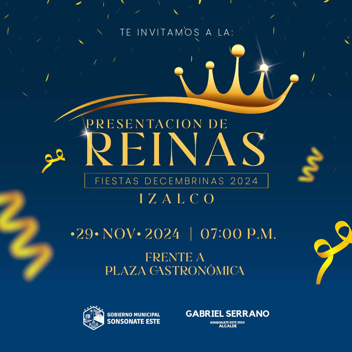 Presentación De Reinas De Las Fiestas Decembrinas en Izalco 2024!