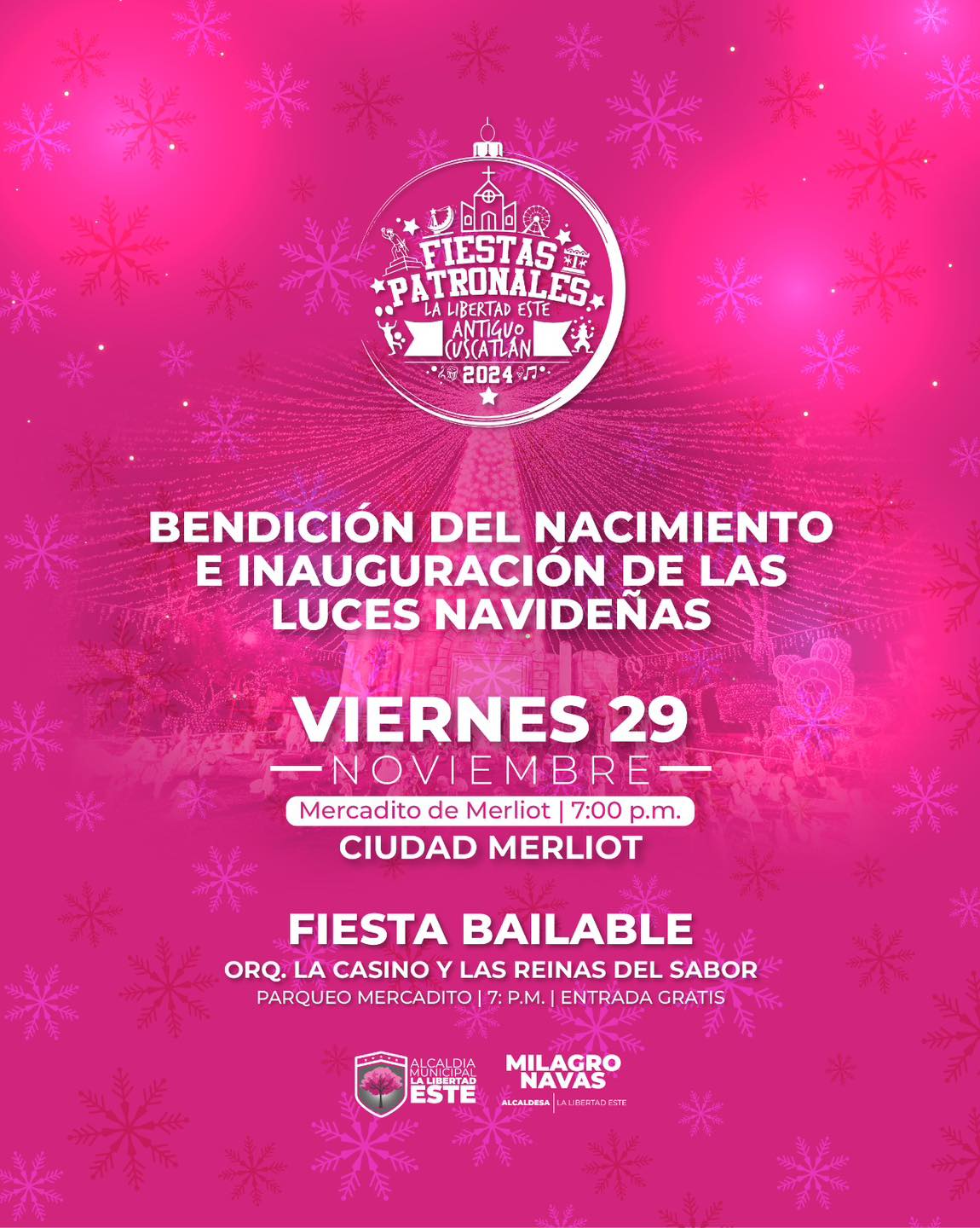 Inauración De Las Luces Navideñas En Ciudad Merliot 