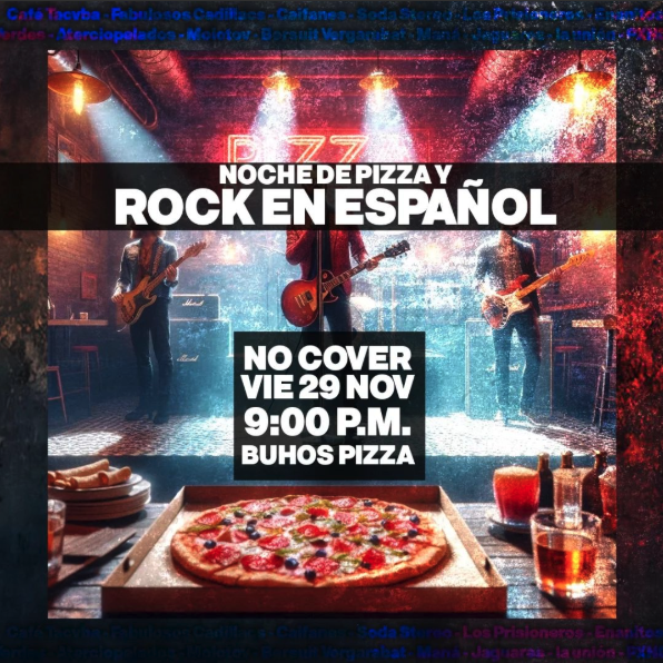 Noche De Pizza Y Rock En Español