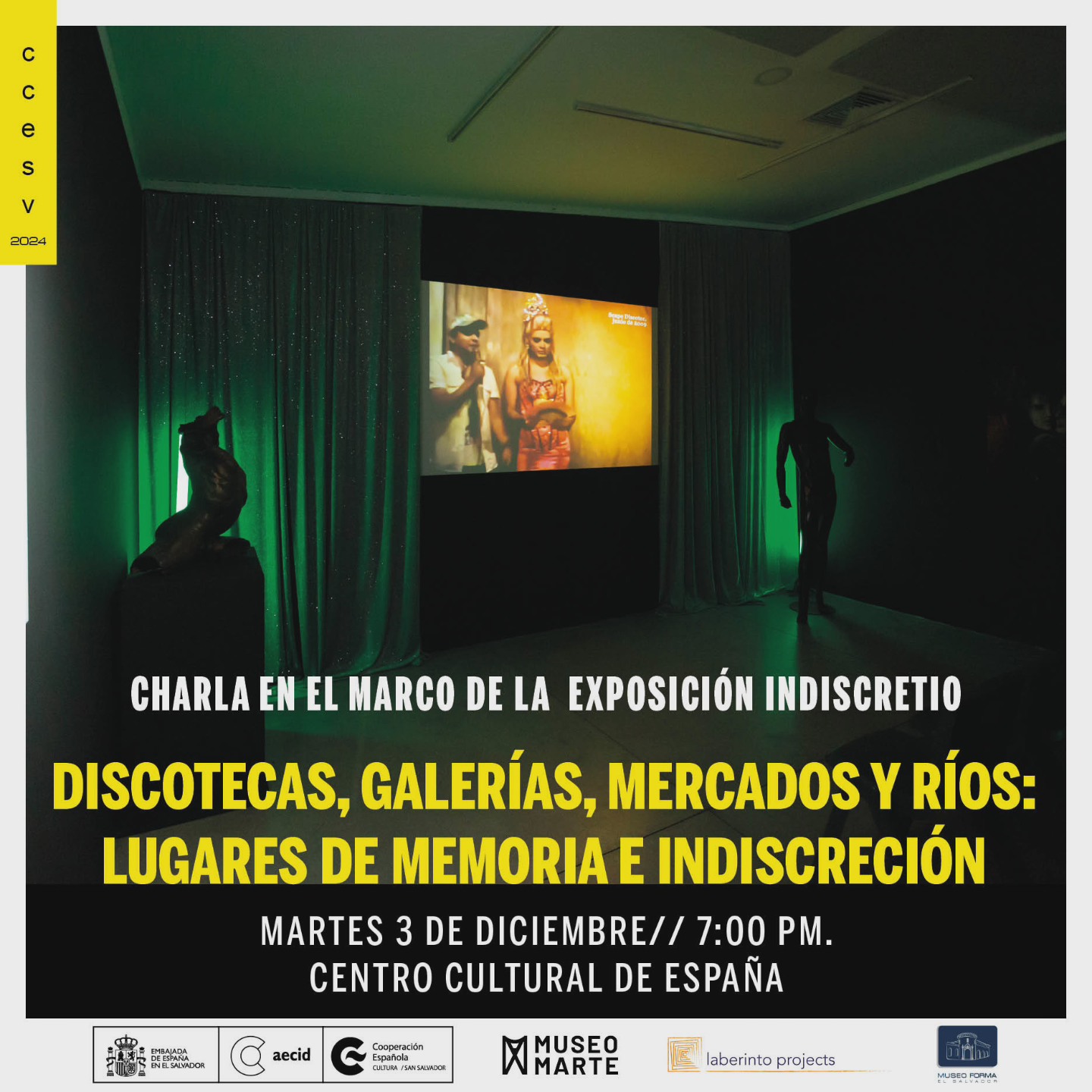 Conversatorio «Discotecas, galerías, mercados y ríos: Lugares de memoria e indiscreción». 
