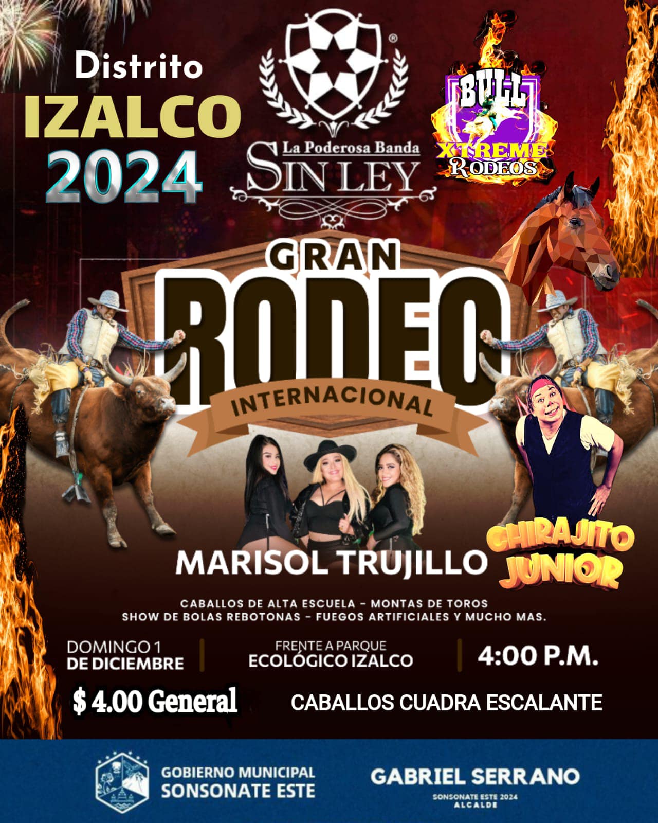 Gran Rodeo Internacional en el marco de las Fiestas Decembrinas Izalco 2024