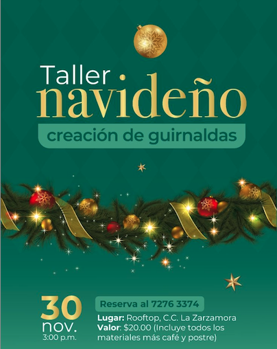 Taller navideño creación de guirnaldas