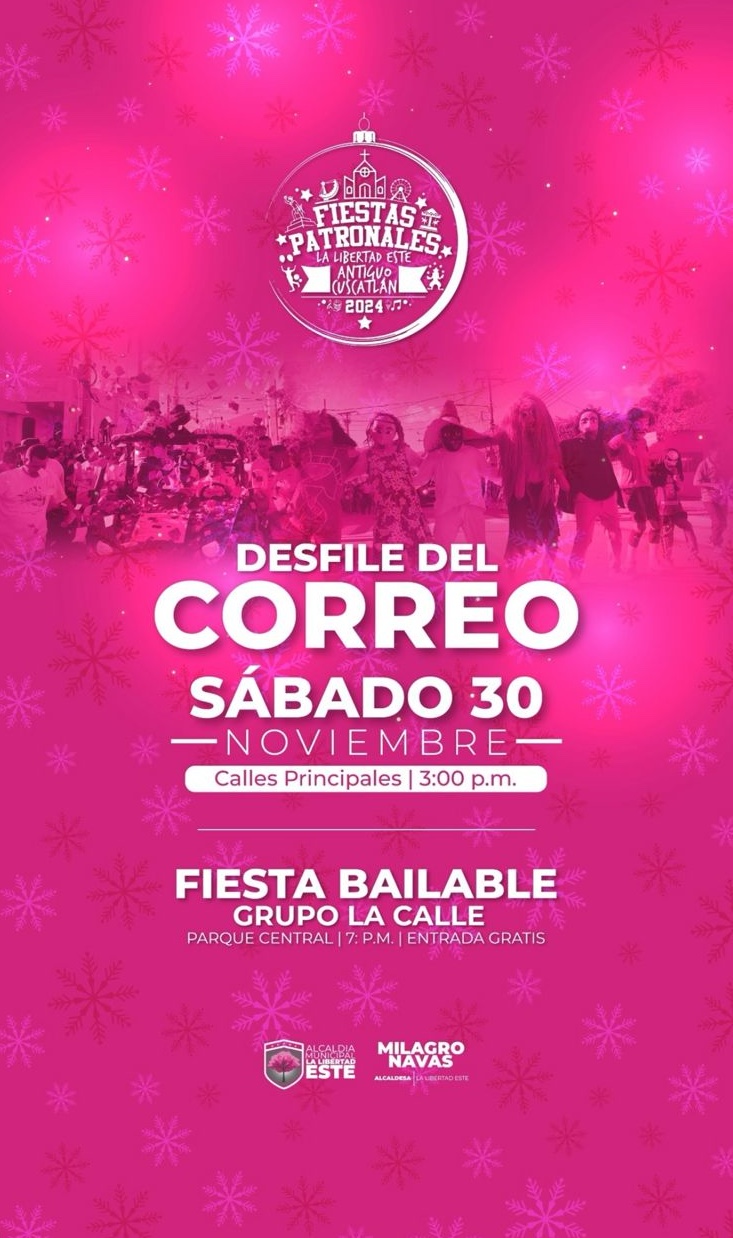 Desfile del correo en La Libertad Este 
