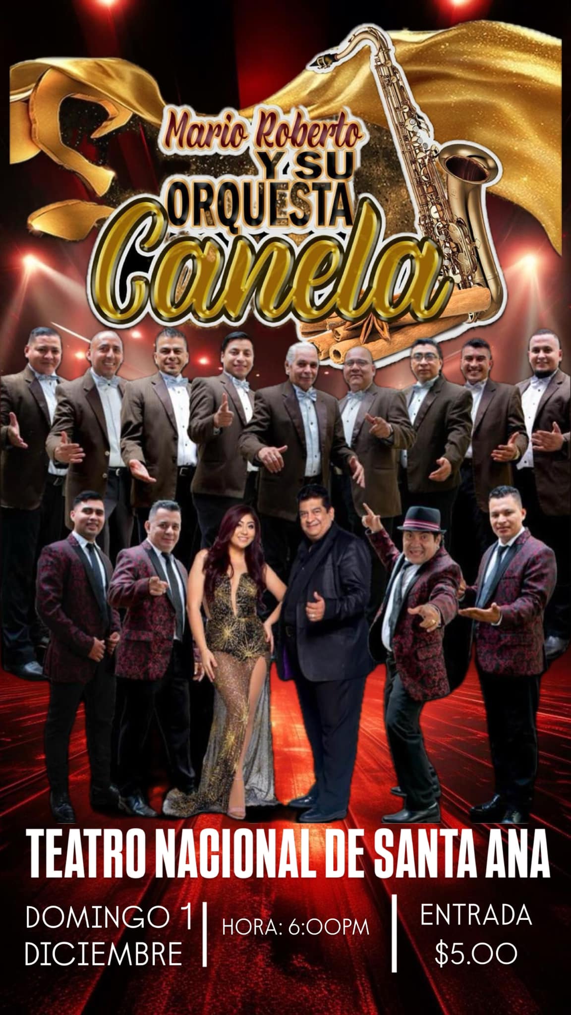 Concierto de Mario Roberto y su orquesta Canela