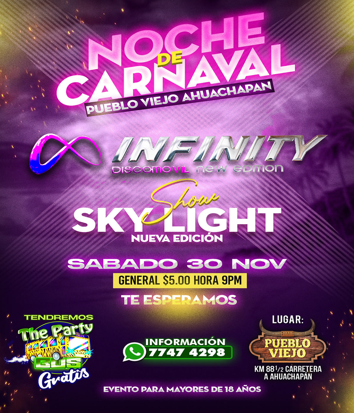 Noche de Carnaval en Pueblo Viejo