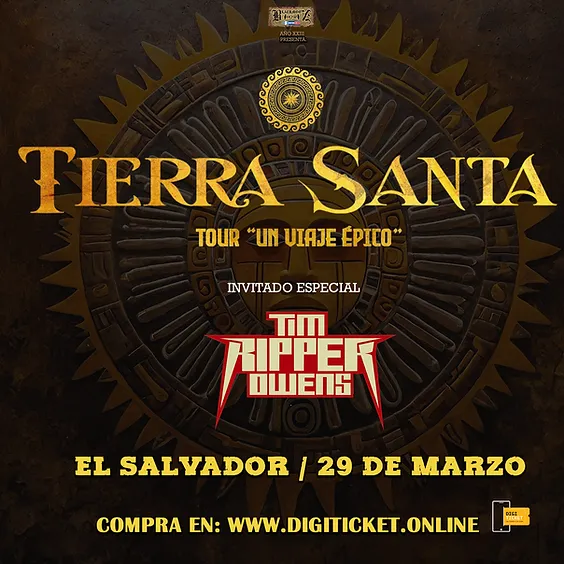 Concierto de Tierra Santa & Tim Ripper Owens en El salvador 2025