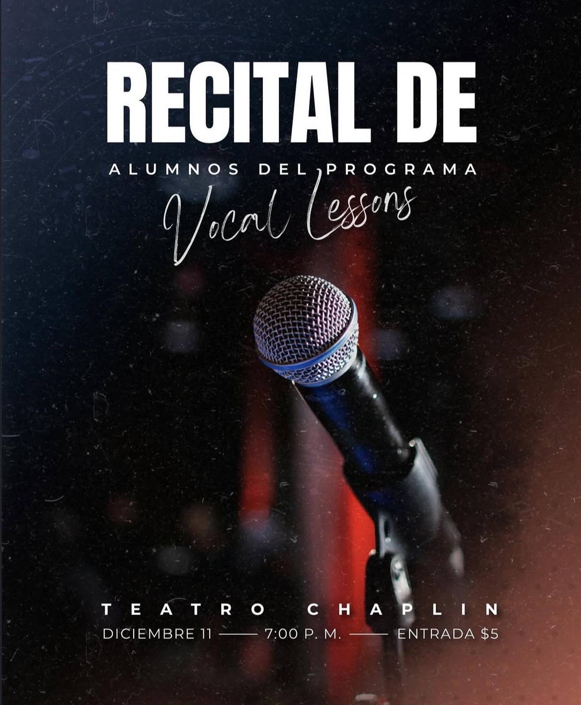 Recital De Alumnos Del Programa ¨Vocal Lessons¨