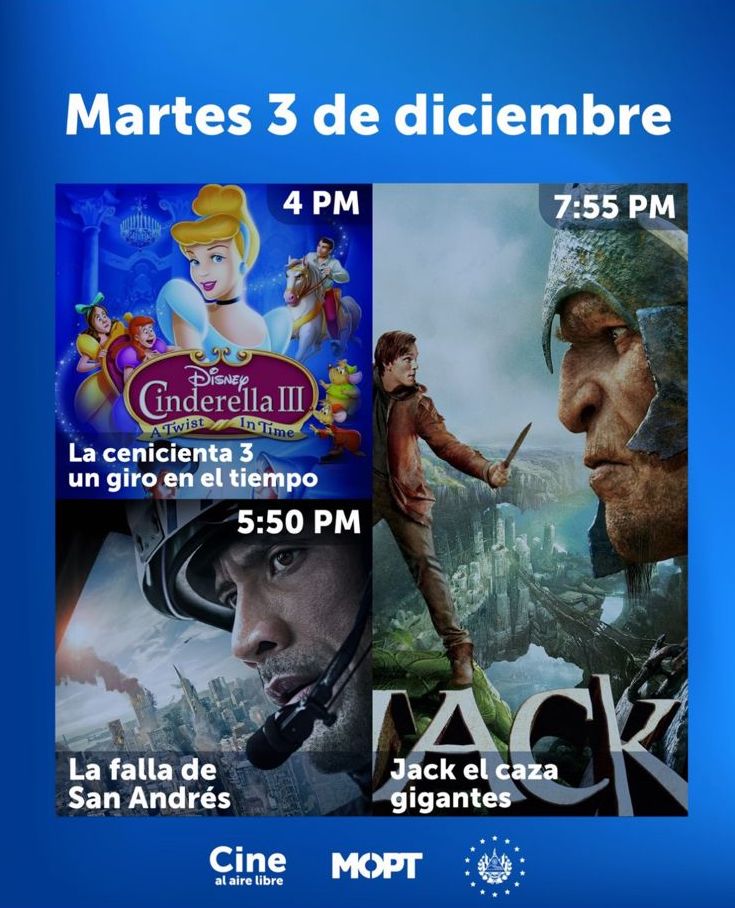 Cartelera Del Día Martes En EL Cine Al Aire Libre 