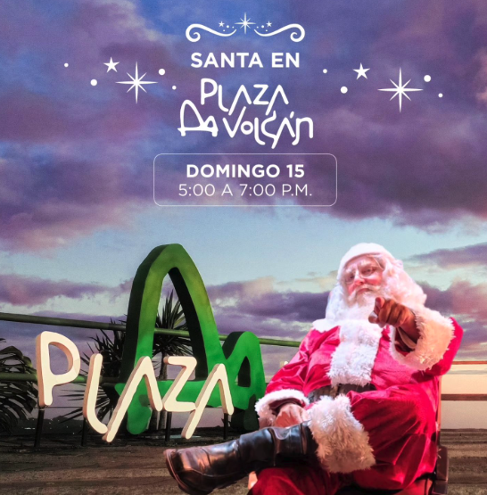 Papá Noel en Plaza Volcan 