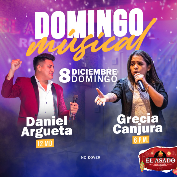 🎉 ¡Música en vivo este domingo en El Asado!