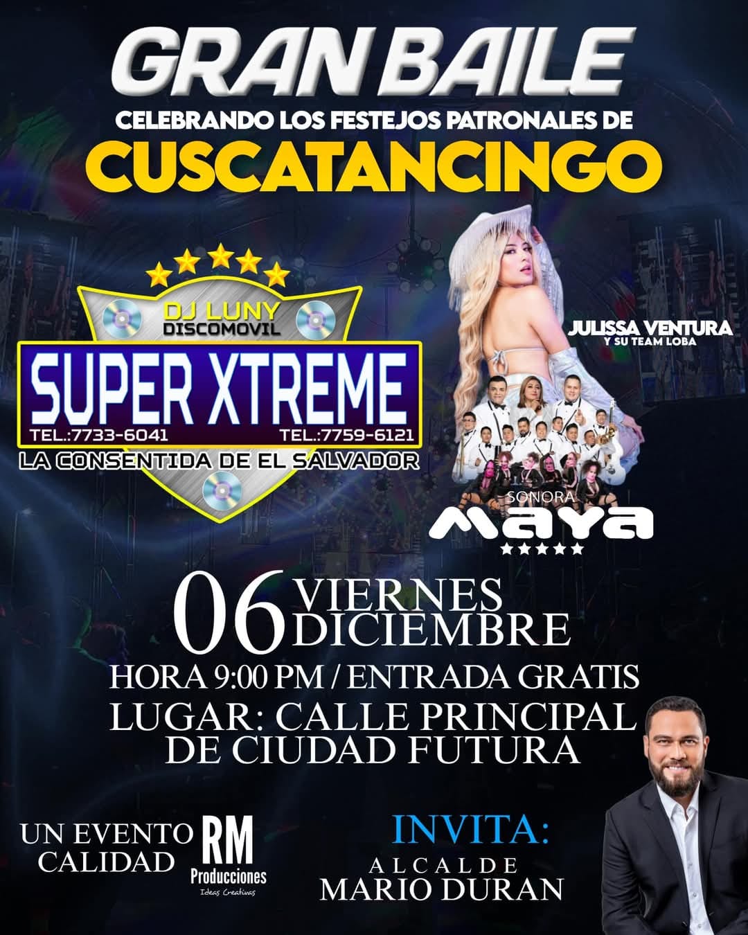 GRAN BAILE CELEBRANDO LOS FESTEJOS PATRONALES DE CUSCATANCINGO