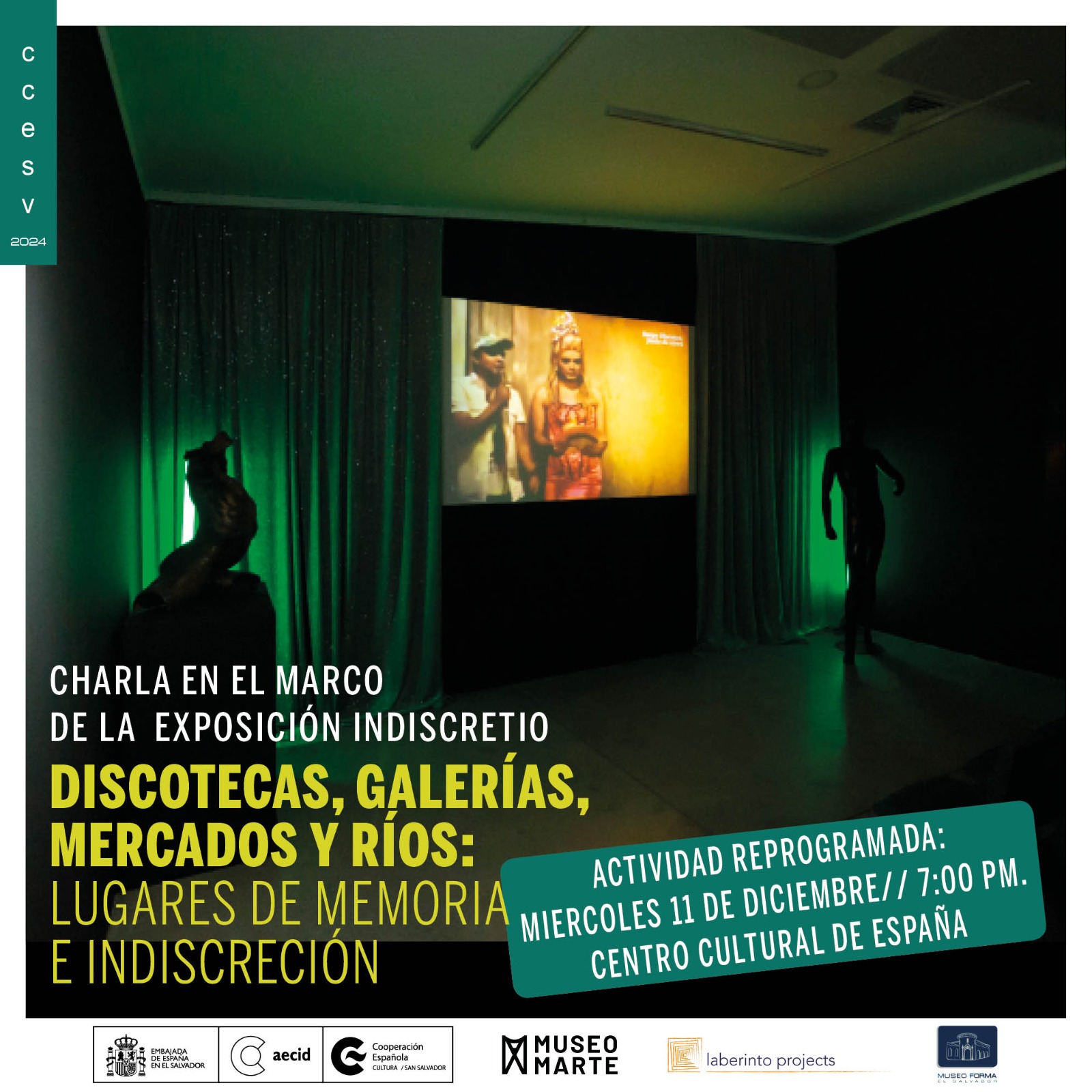 CHARLA EN EL MARCO DE LA EXPOSICIÓN INDISCRETIO DISCOTECAS, GALERÍAS, MERCADOS Y RÍOS