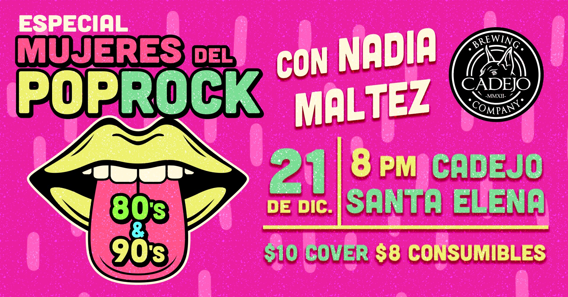 Mujeres del Pop Rock 80's y 90's con Nadia Maltez