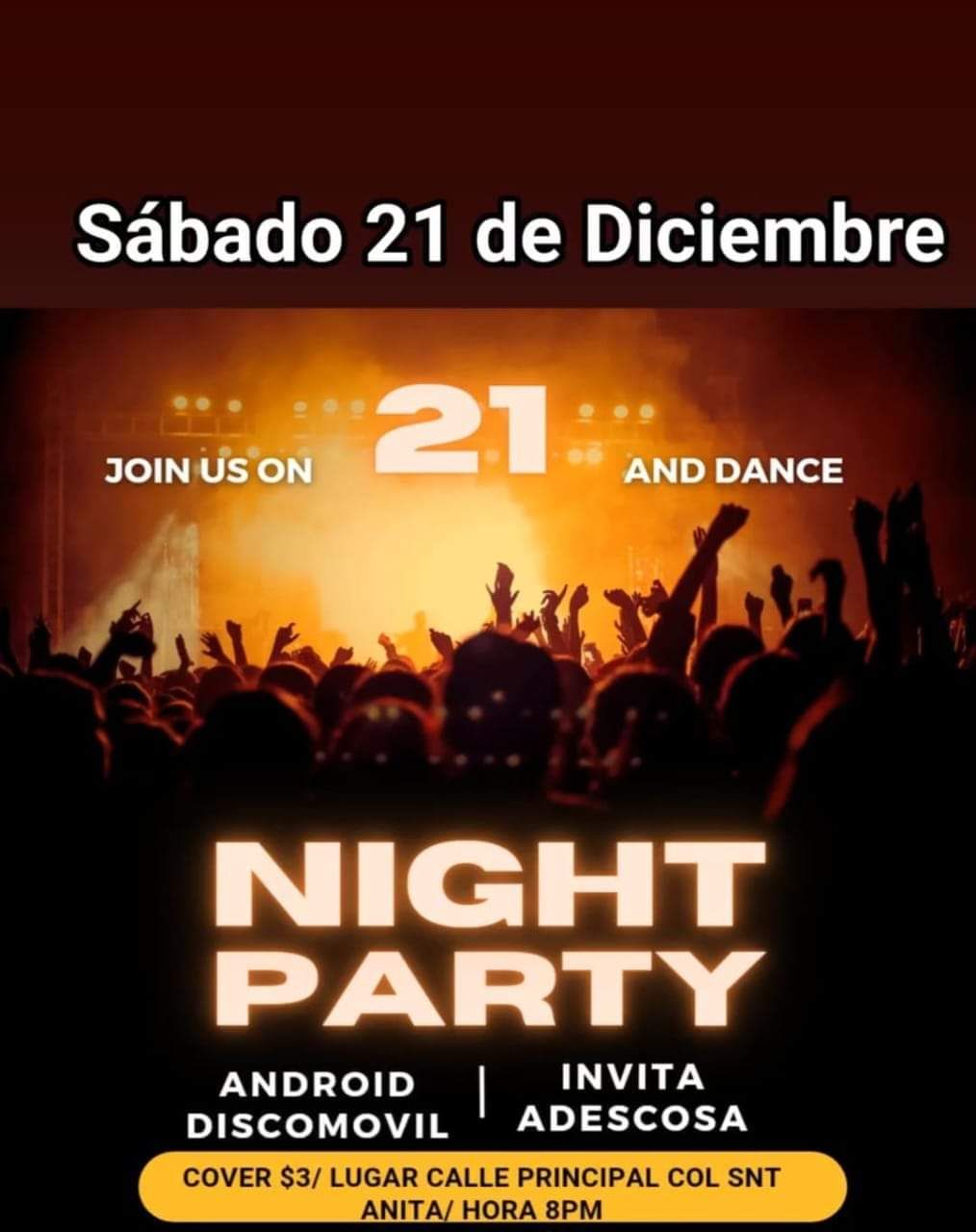 Fiesta De Fin de Año Santa Ana Col. El Mora El Salvador •S