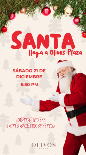 Llega Santa Claus a Olivos Plaza 🎅