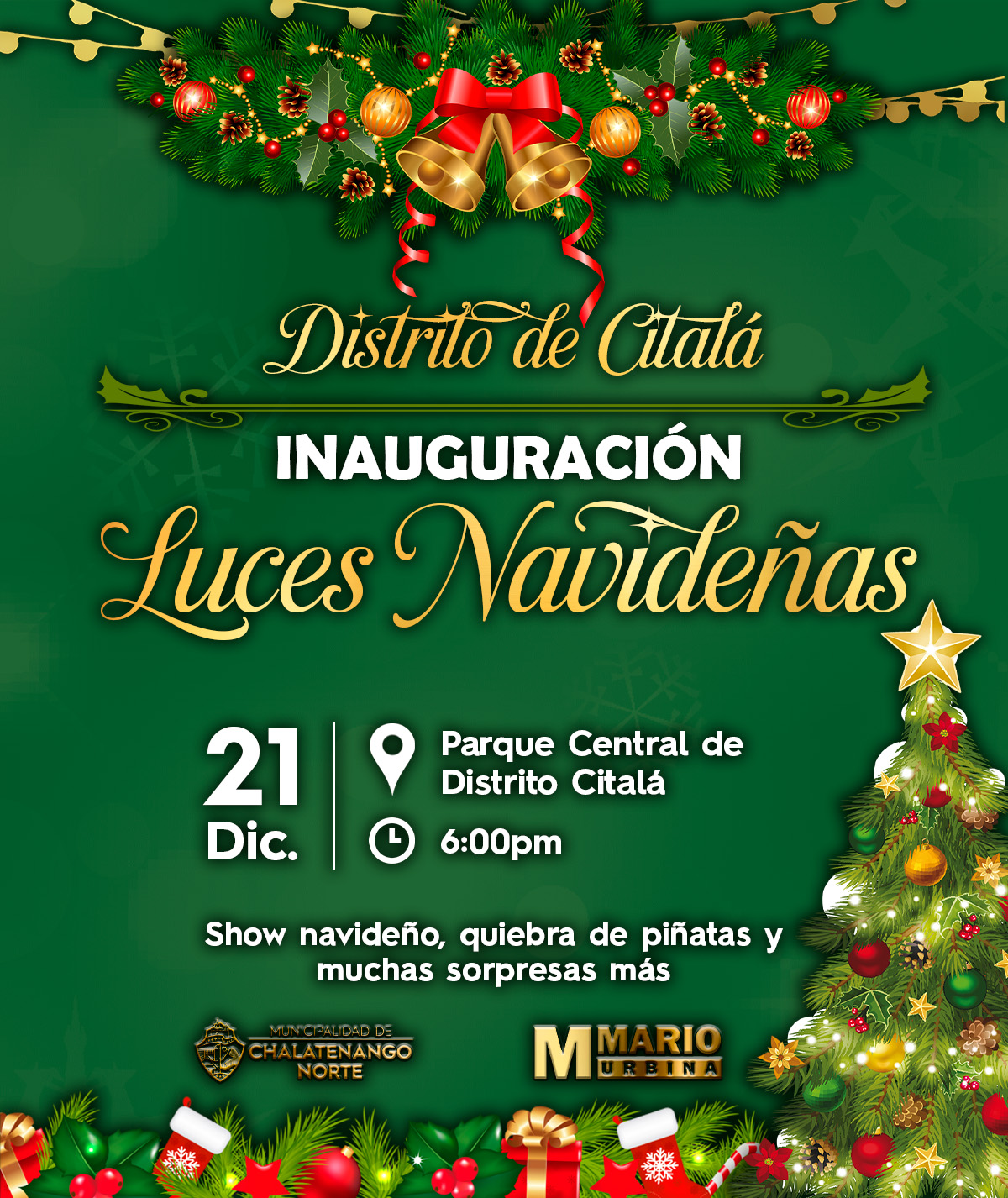 Inauguración de Luces Navideñas 