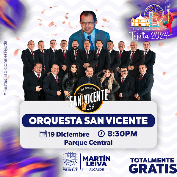 Gran concierto de la Orquesta San Vicente en Tejutla 