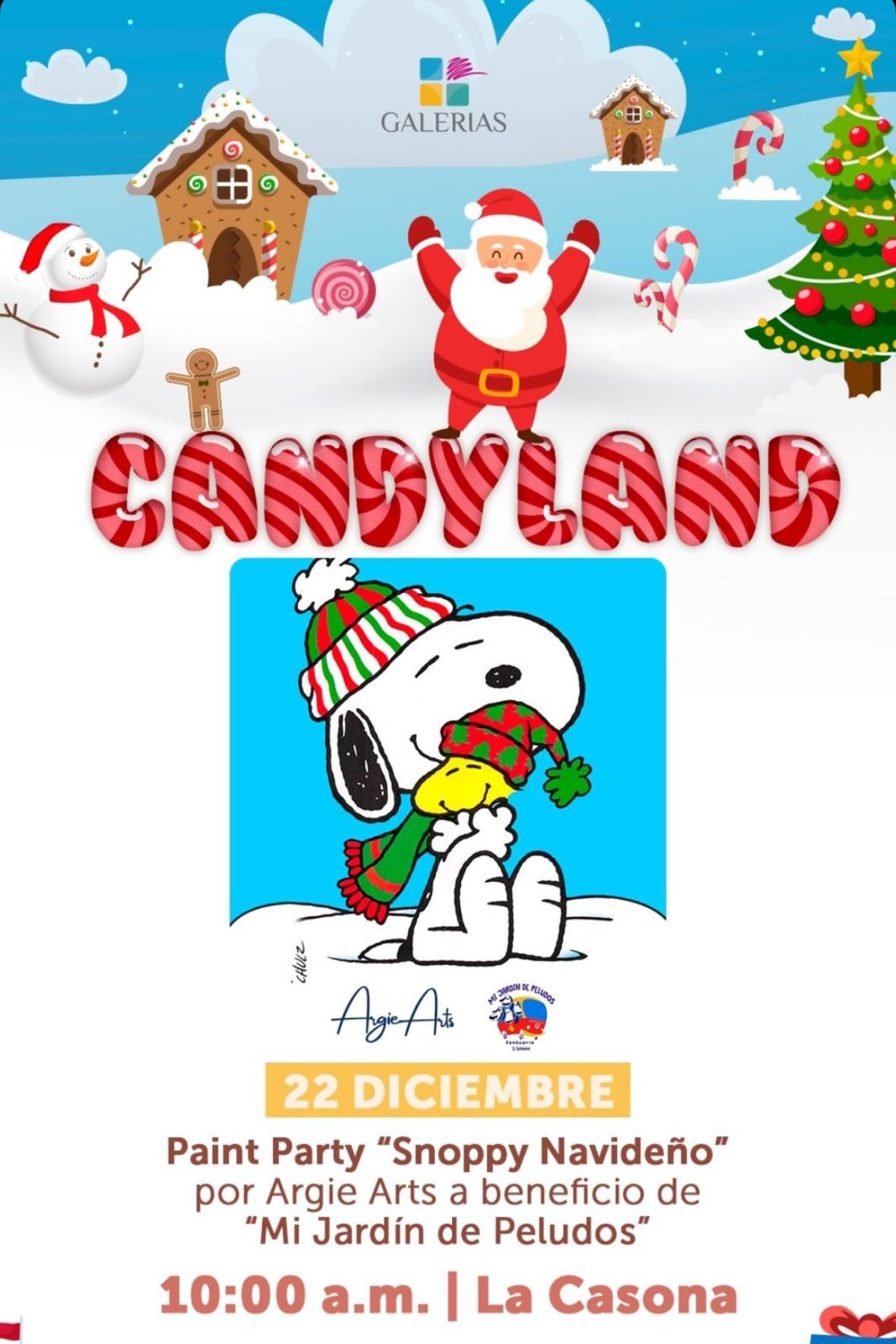 Especial Paint Party "Snoopy Navideño" 