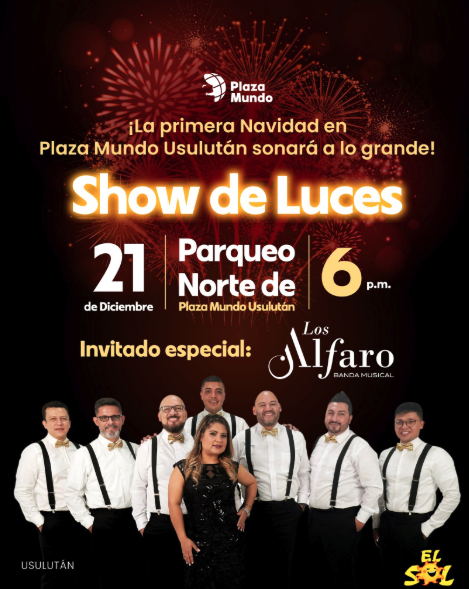 Show de luces en Usulután