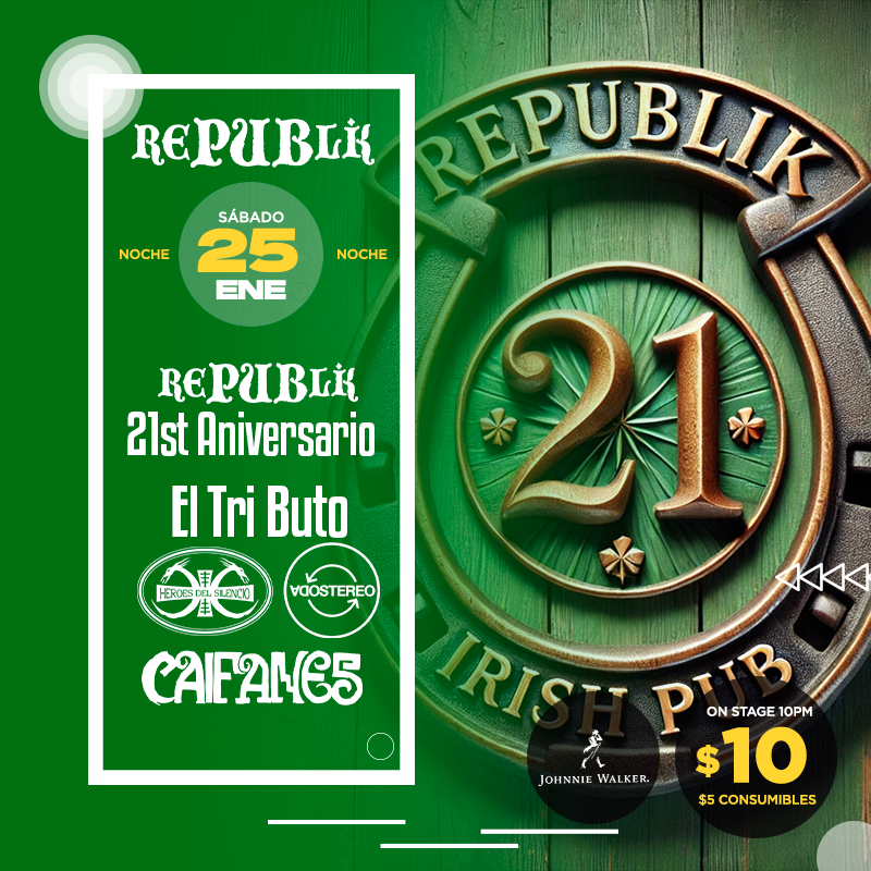 El Tri-buto «Caifanes, Héroes del Silencio y Soda Stereo» 21st aniversario Republik 