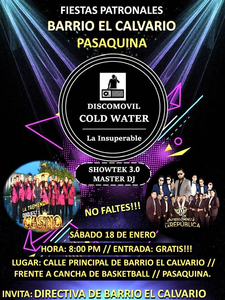 Fiestas Patronales Barrio El Calvario Pasaquina