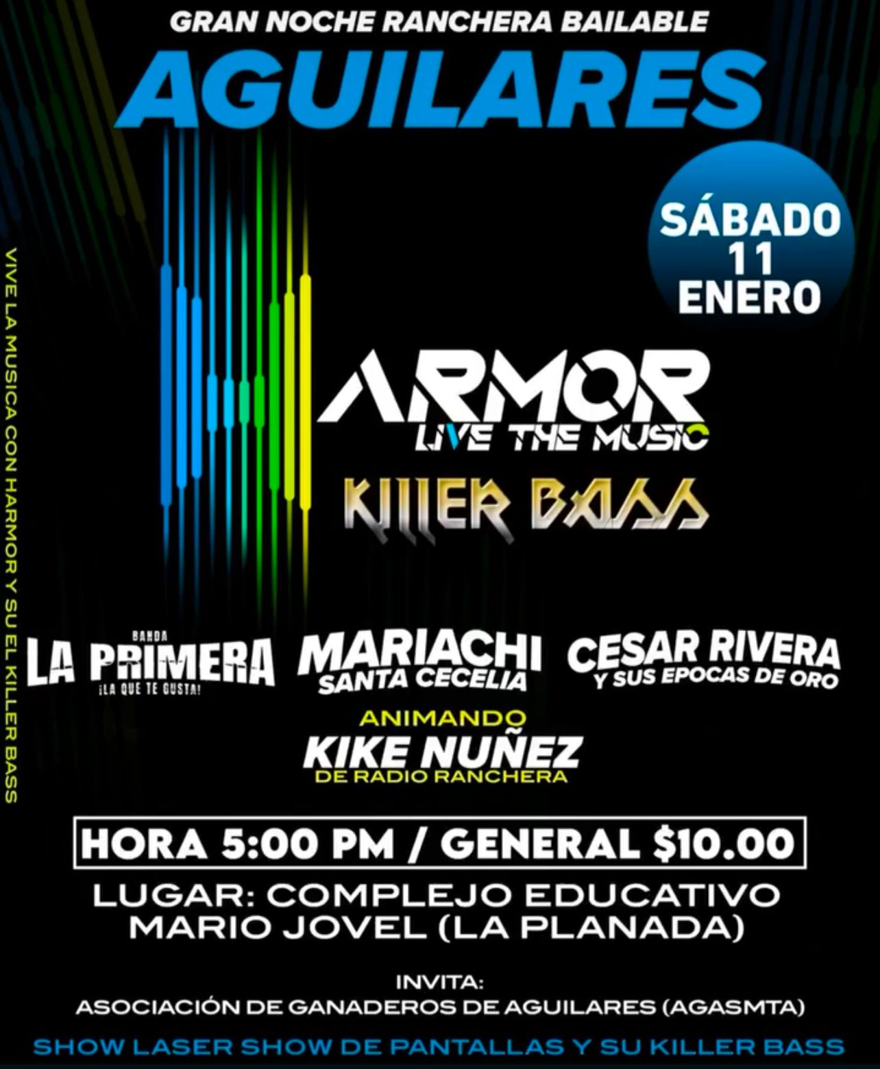 GRAN NOCHE RANCHERA BAILABLE EN AGUILARES 