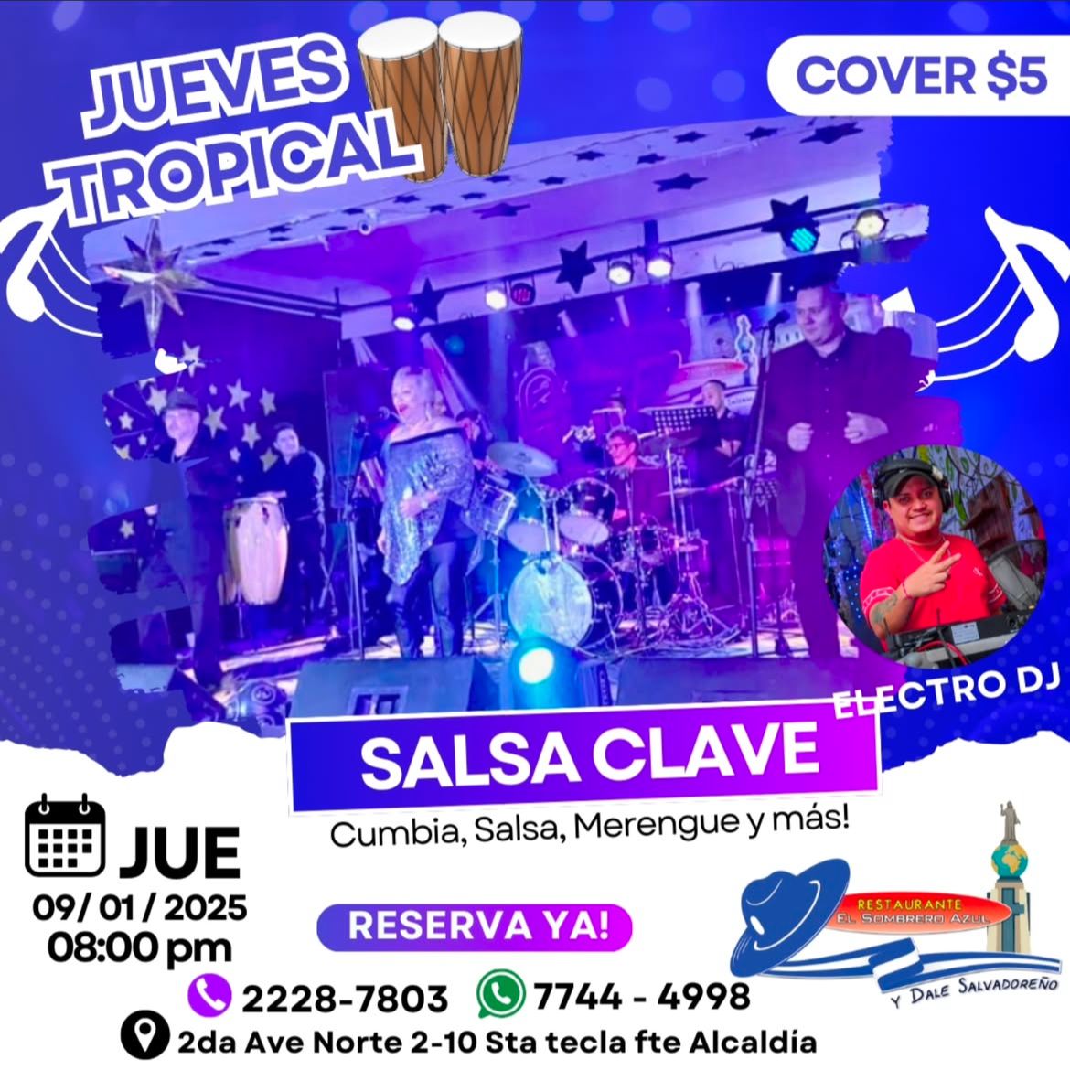 JUEVES TROPICAL CON SALSA CLAVE