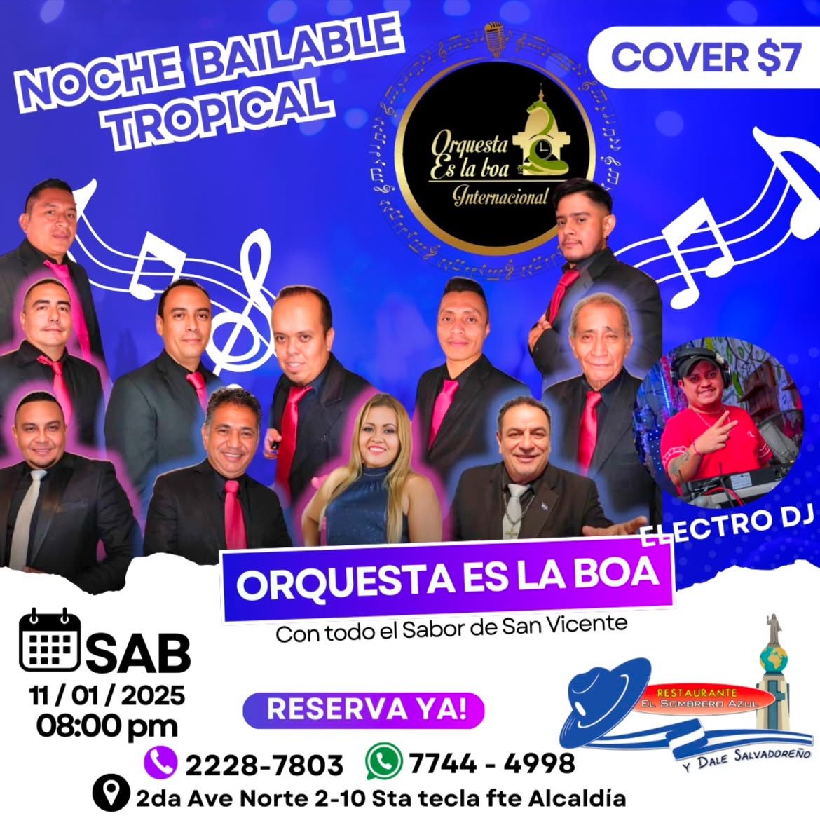 NOCHES BAILABLES TROPICAL CON LA ORQUESTA ES LA BOA