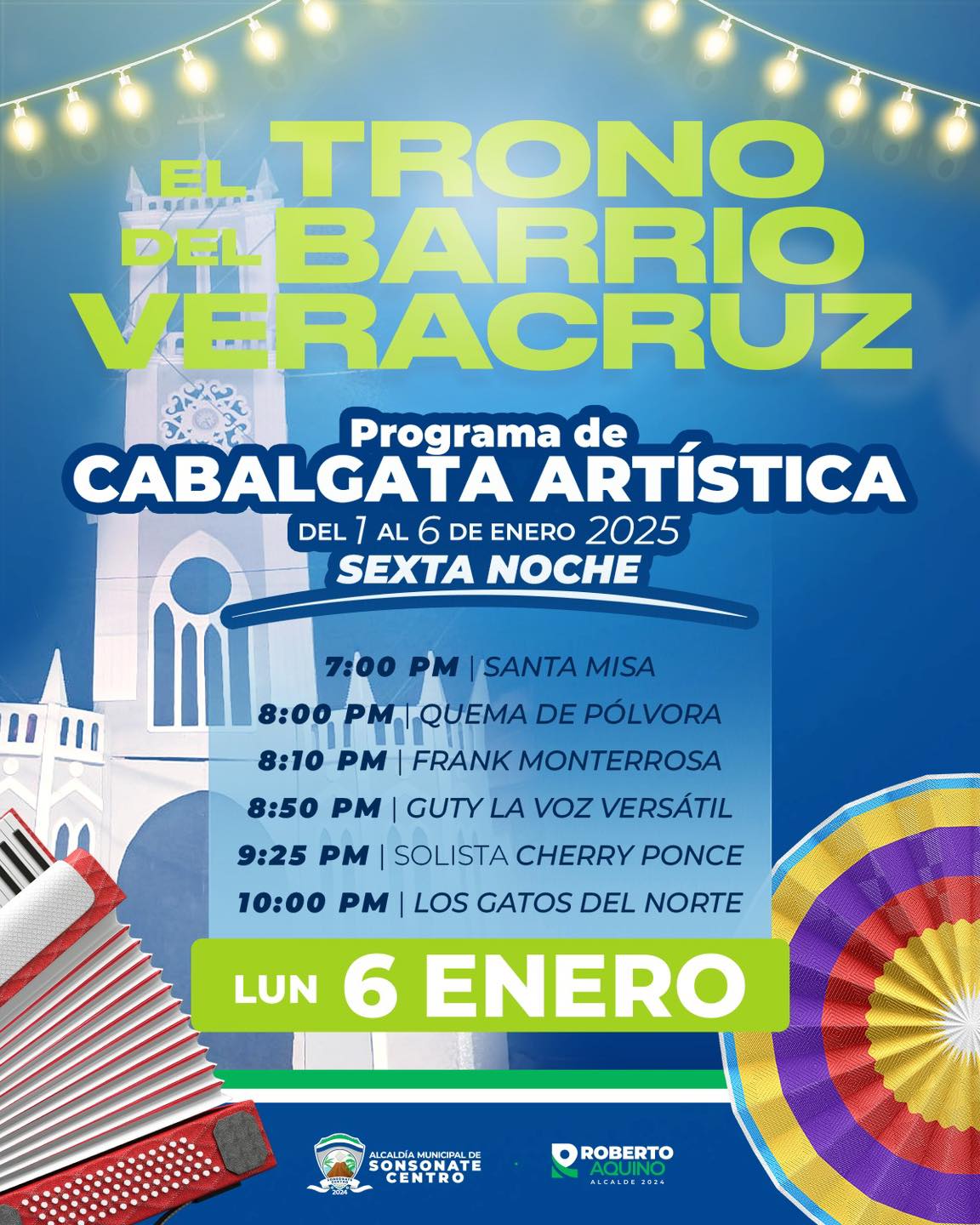 Sexta noche de celebración en el Trono del Barrio Veracruz
