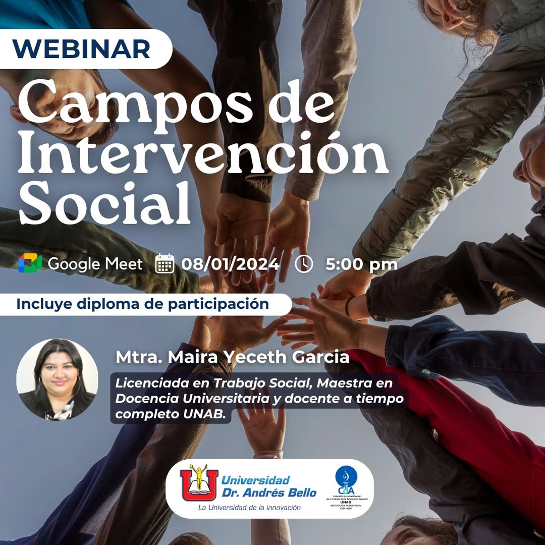  Webinar Gratuito: Campos de Intervención Socia