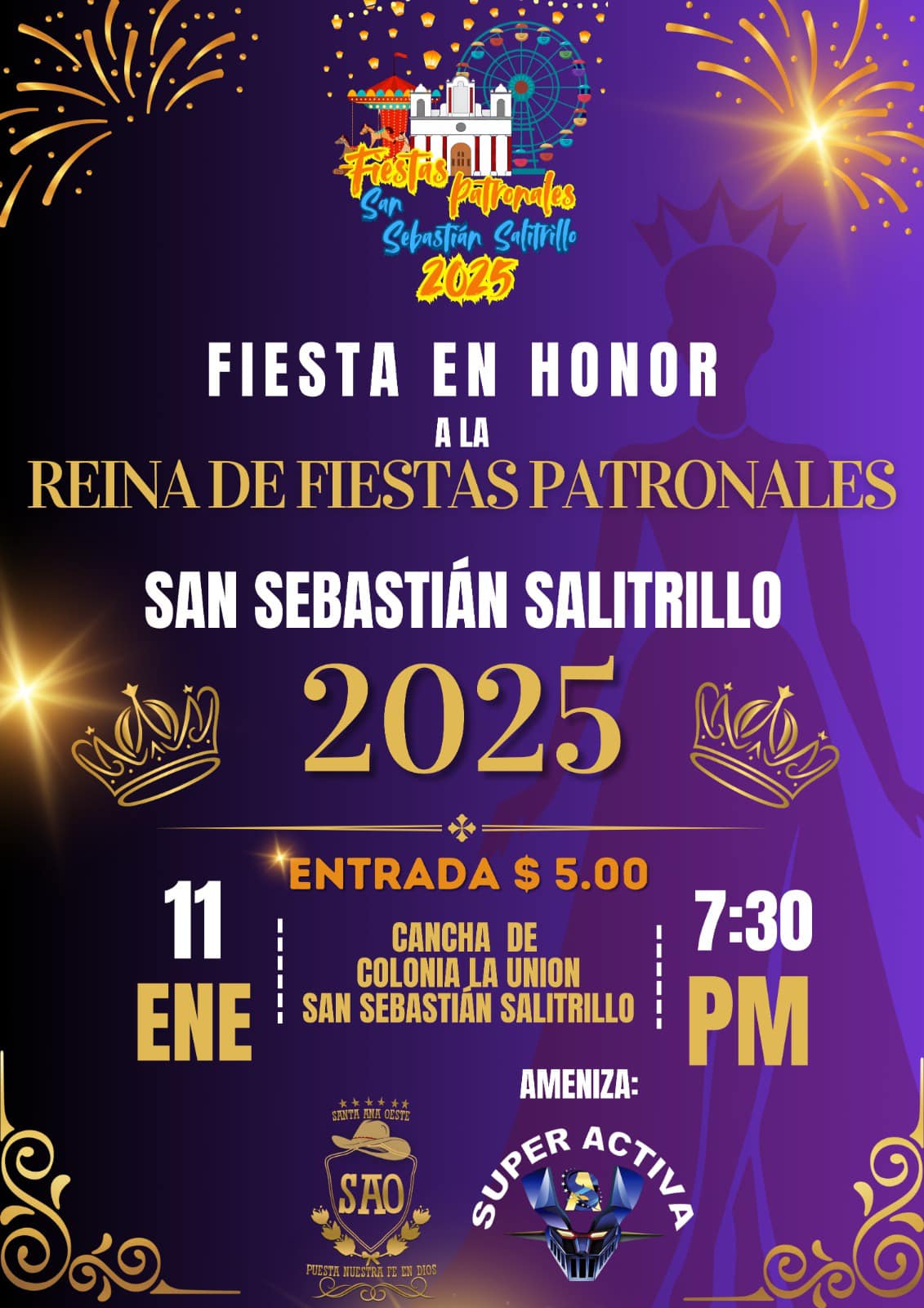 Fiestas en Honor a la Reina de la Fiestas Patronales de San Sebastián Salitrillo 