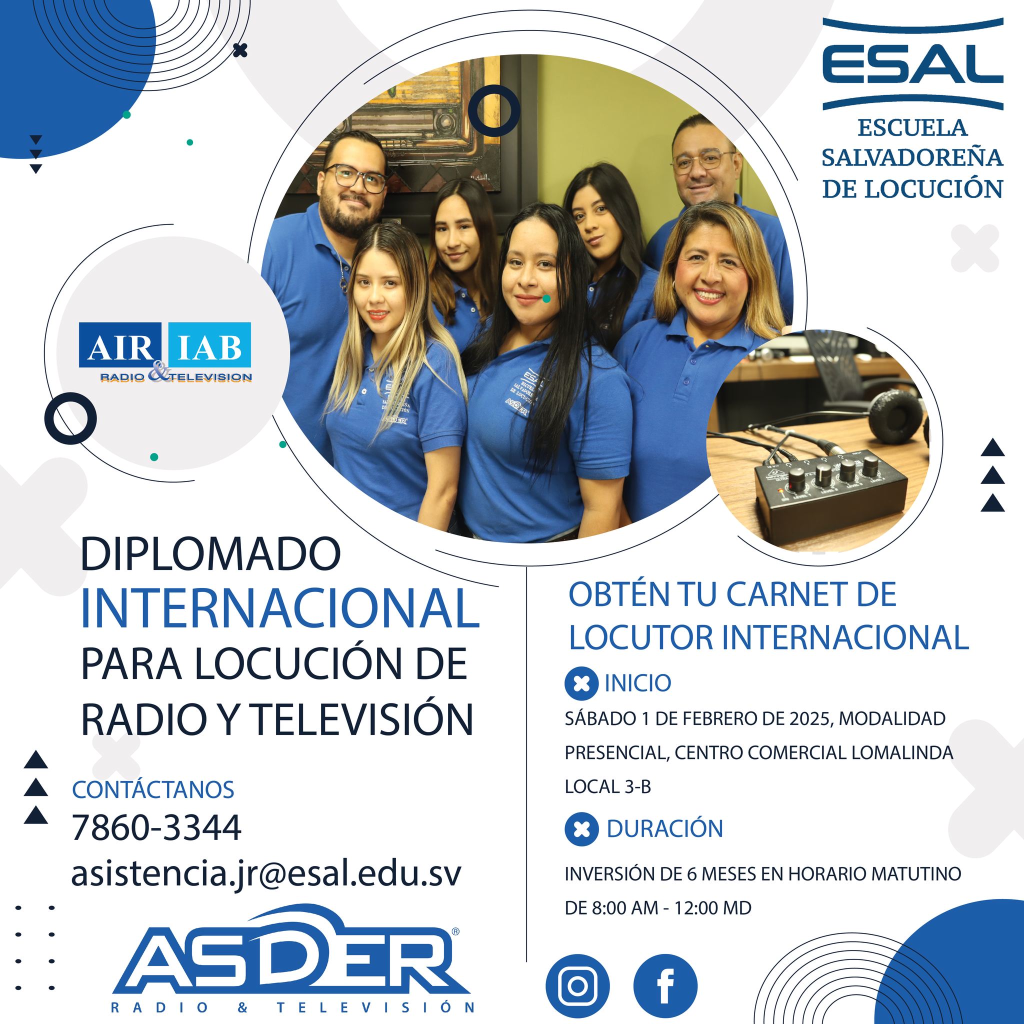 Diplomado Internacional para Locución de Radio y Televisión 