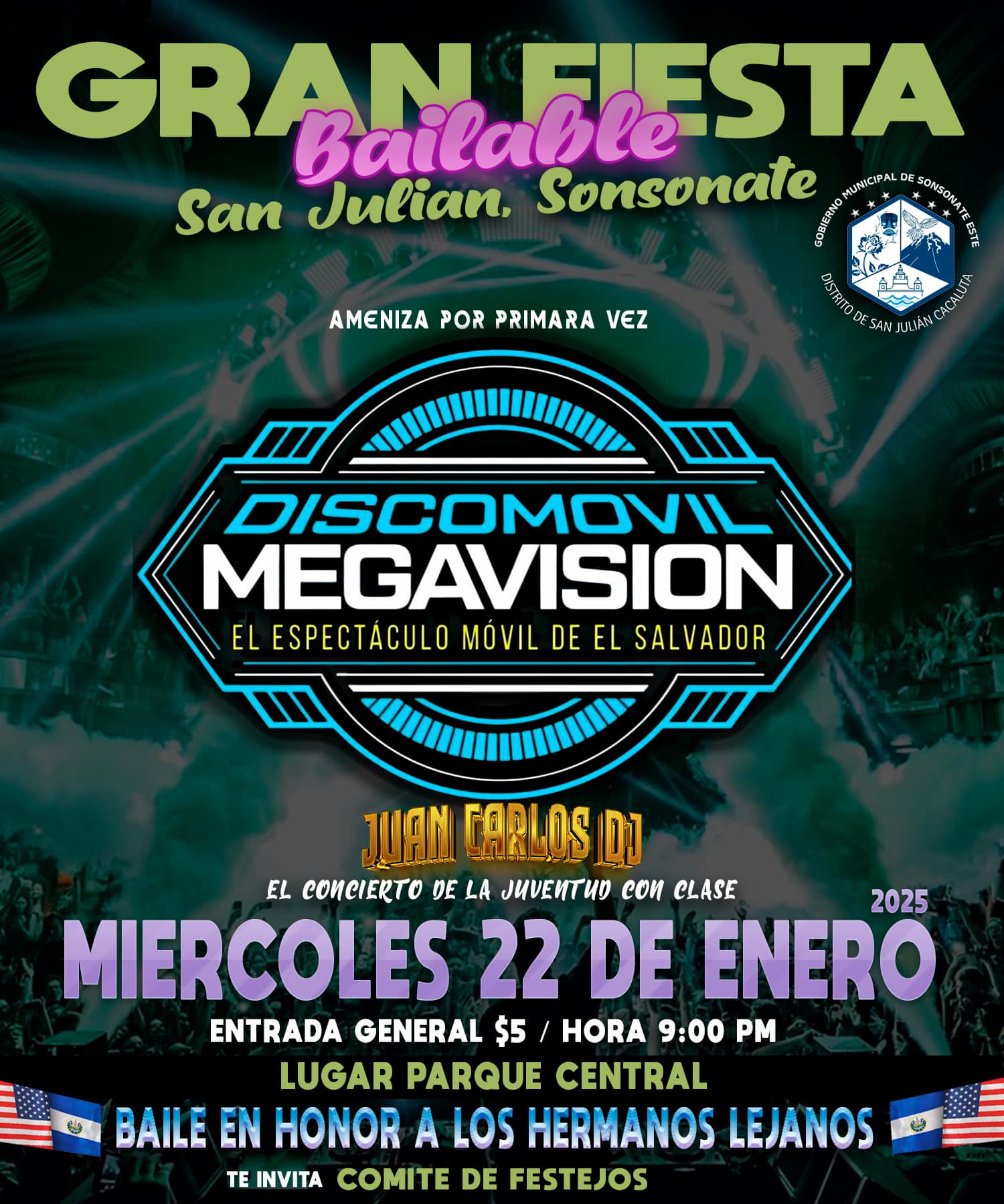 Gran fiesta bailable en San Julian Sonsonate 