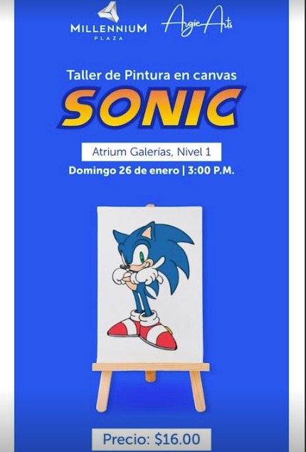 Taller de Pintura en canvas SONIC