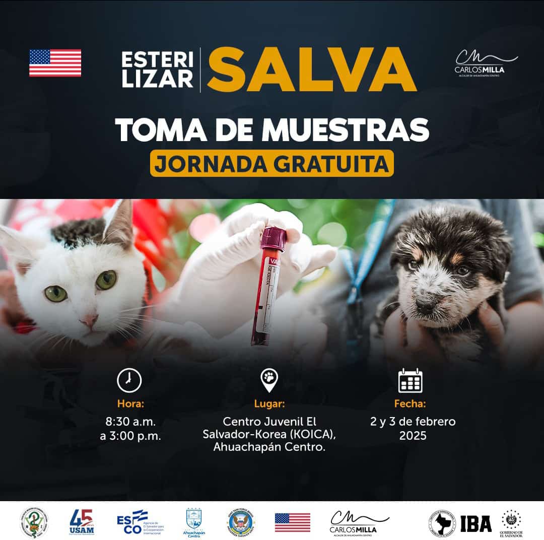 Primera jornada de toma de muestras para esterilización de perros y gatos totalmente gratis.