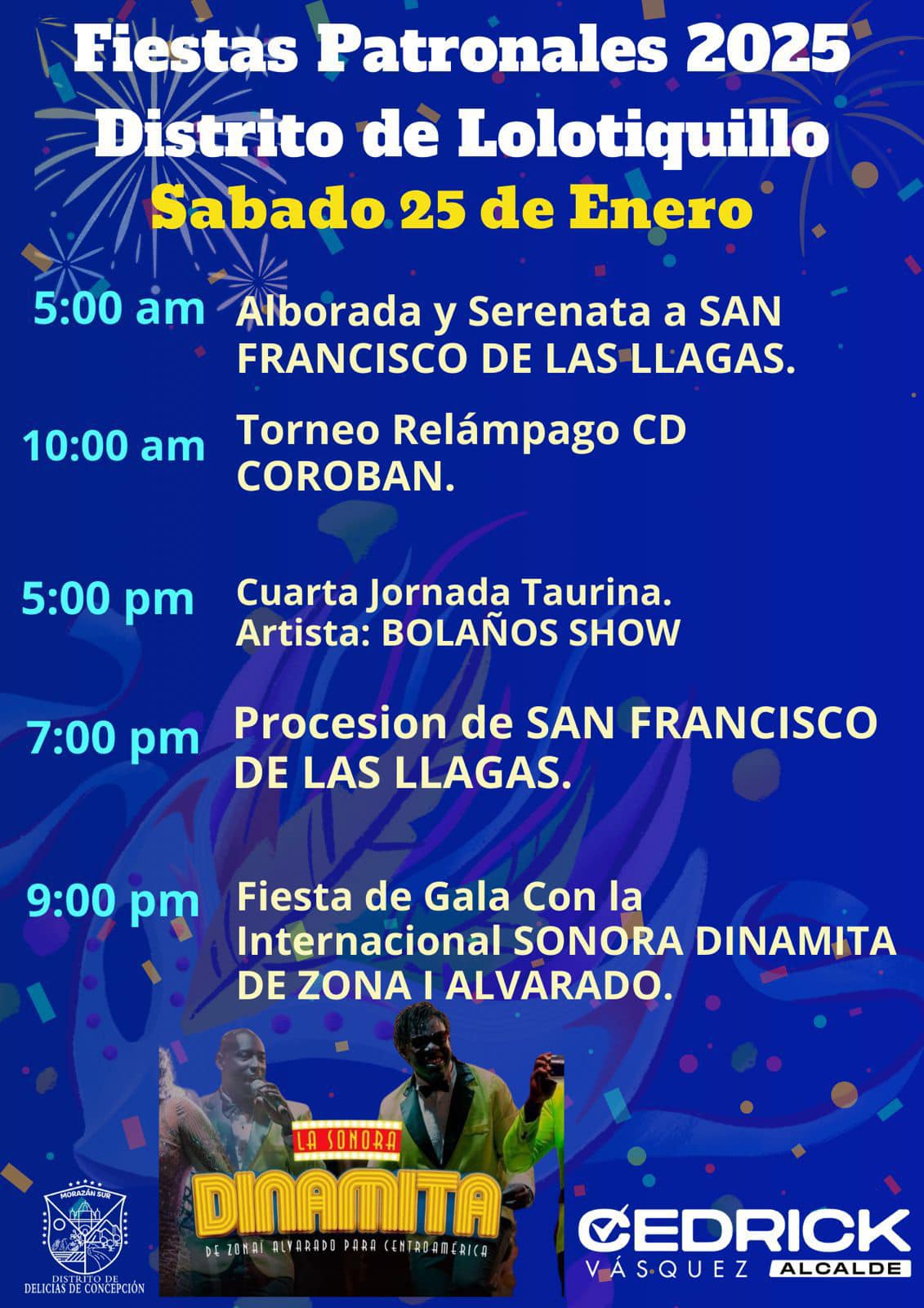 Fiesta de Gala Con la Internacional SONORA DINAMITA DE ZONA I ALVARADO.