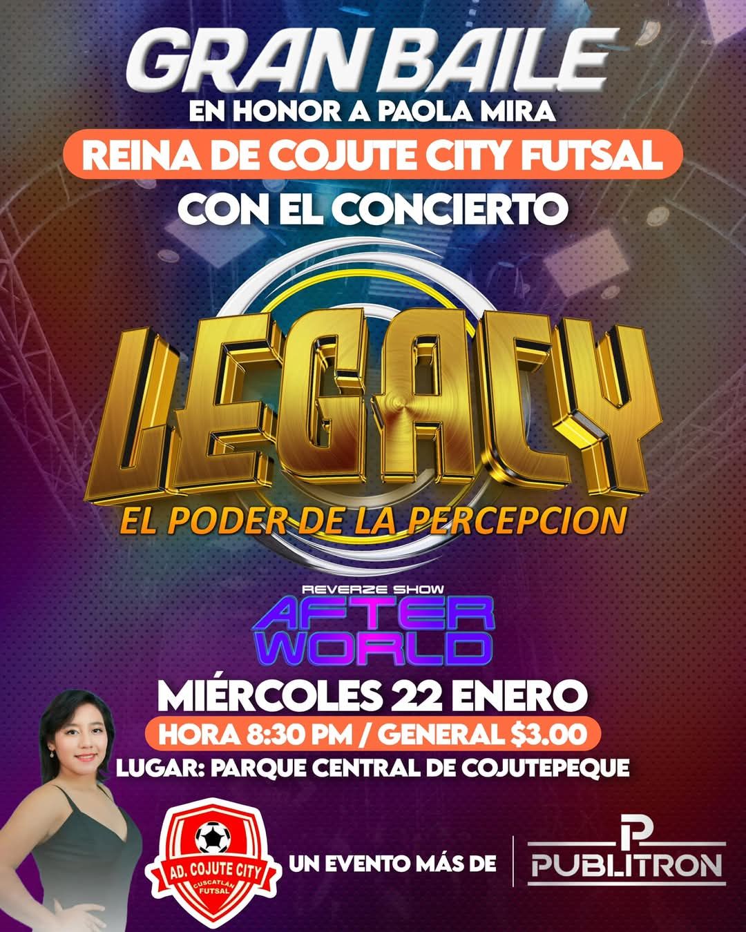 GRAN BAILE EN HONOR A PAOLA MIRA, EN COJUTEPEQUE