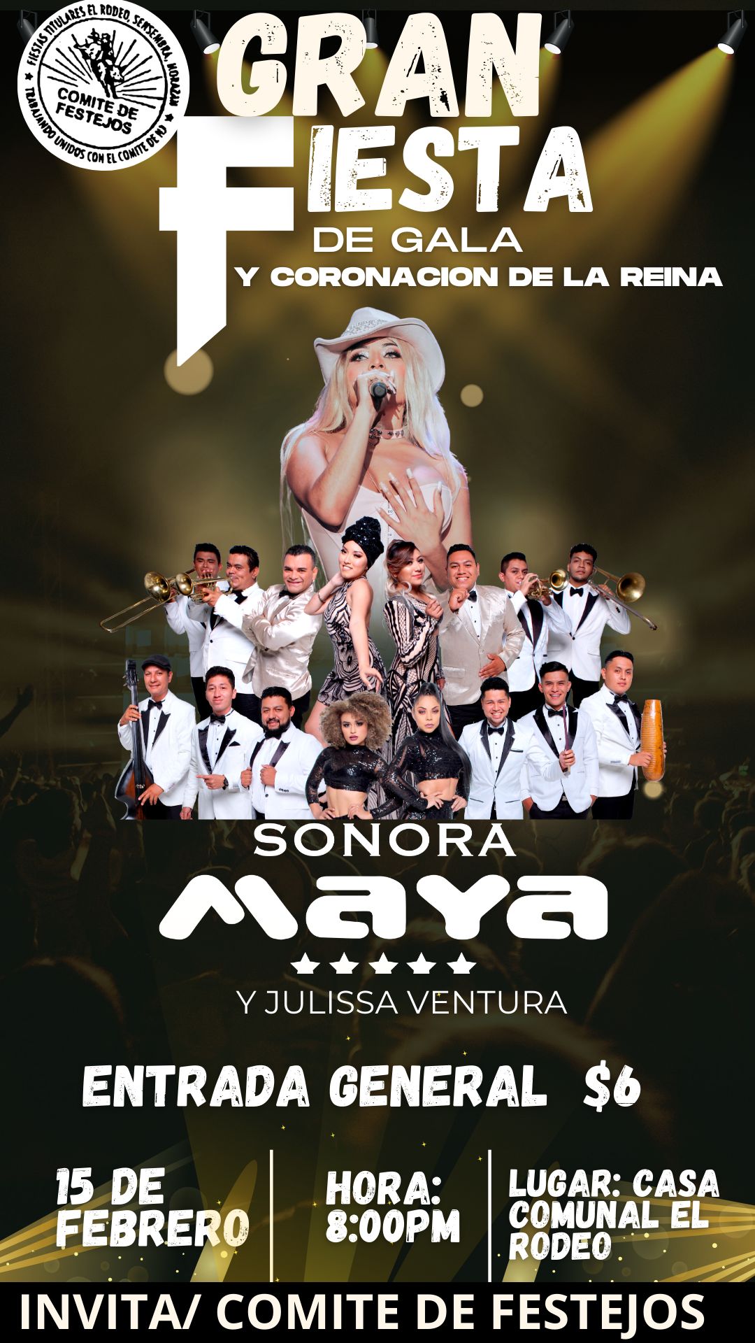 Gran fiesta de gala y coronación de la reina 