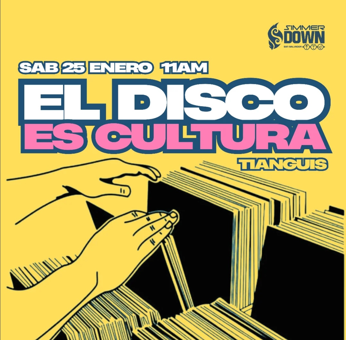 Tianguis En Simmer Down Con Expositores Y Tiendas Con Muchos Vinilos, cds y más