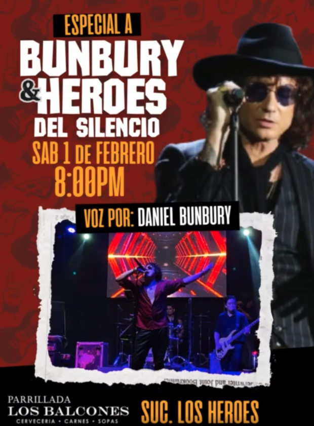 Tributo a Héroes del silencio y Enrique Bunbury en Los Balcones 