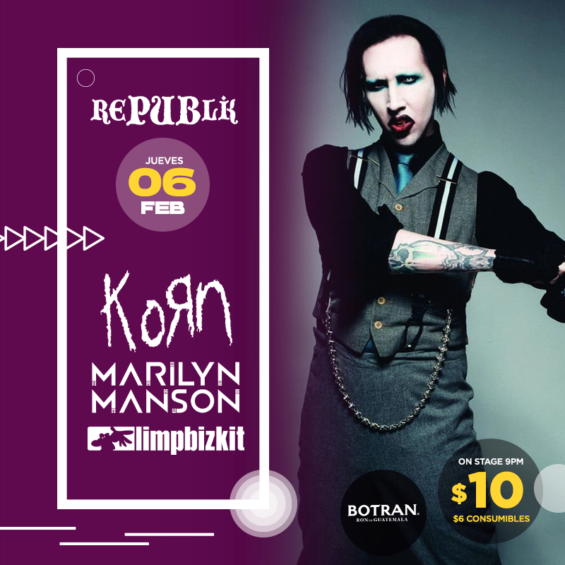 Tributo a Korn, Marilyn Manson & Limp Bizkit en Republik 