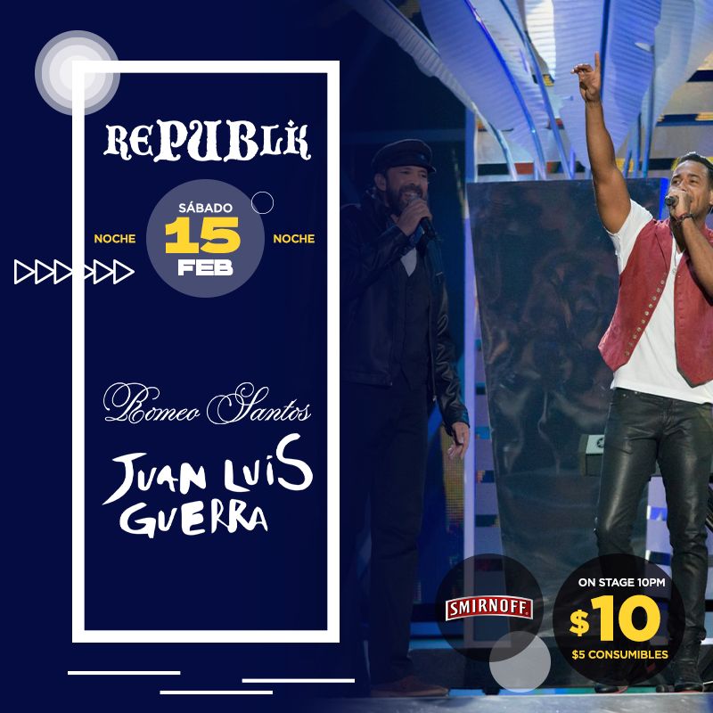 Tributo a Juan Luis Guerra y Romeo Santos en Republik 