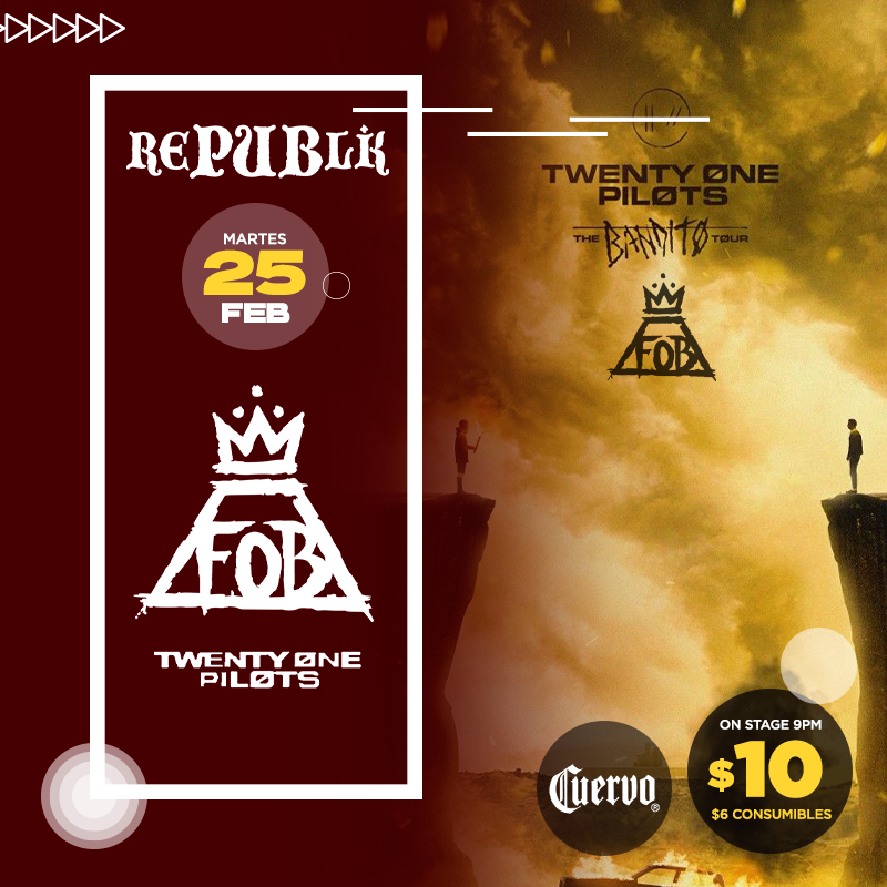 Tributo a Twenty One Pilots & Fall Out Boy en Republik 