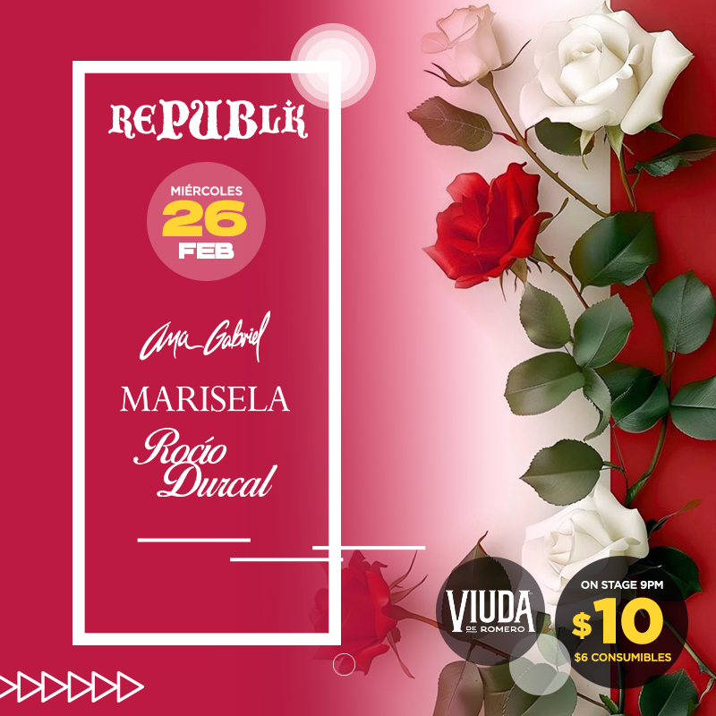 Tributo a Ana Gabriel, Marisela y Rocío Durcal en Republik 