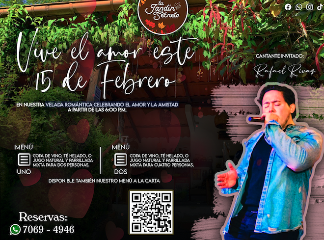 VELADA ROMÁNTICA CELEBRANDO EL AMOR Y LA AMISTAD