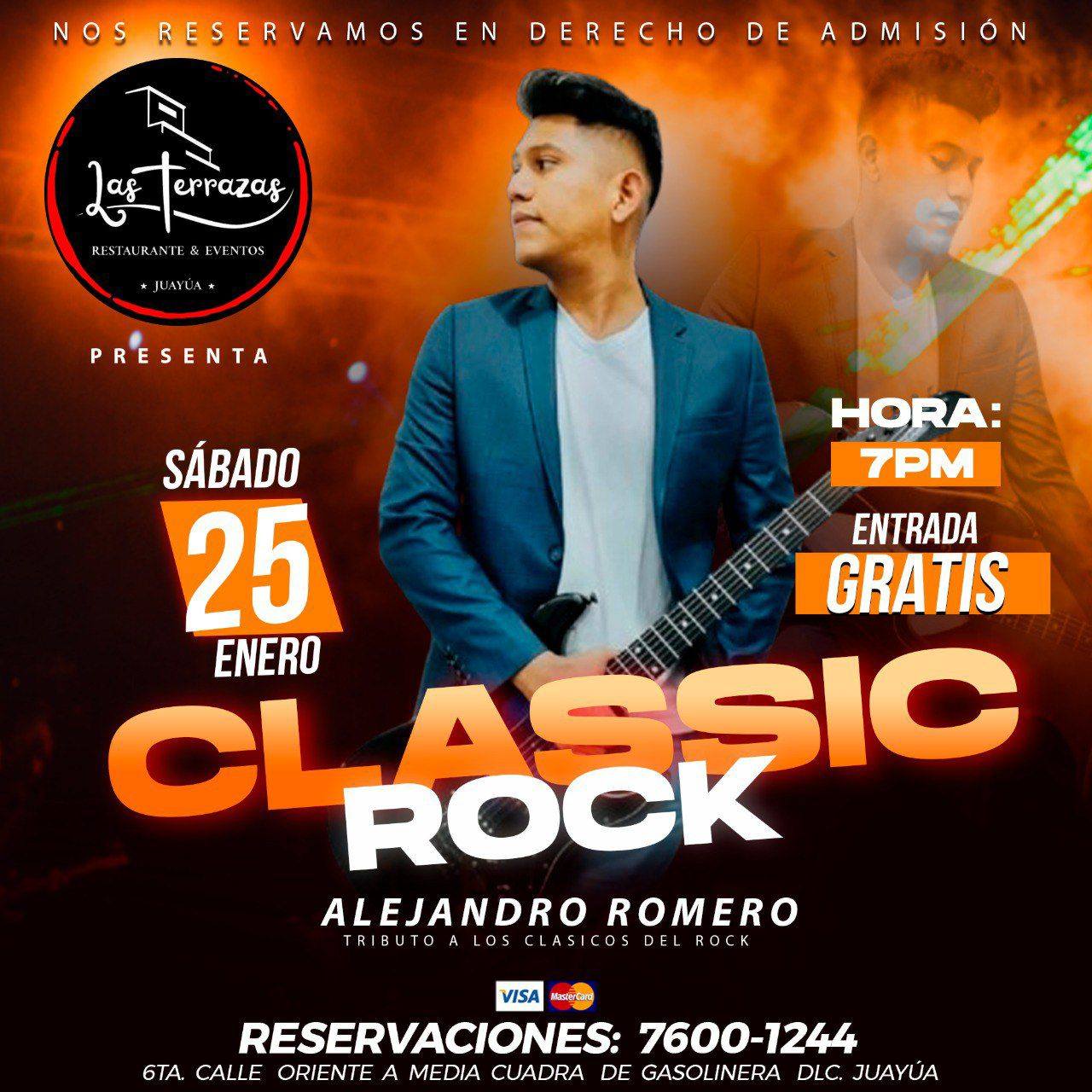 Especial de Clasicos del Rock en Restaurante las Terrazas 