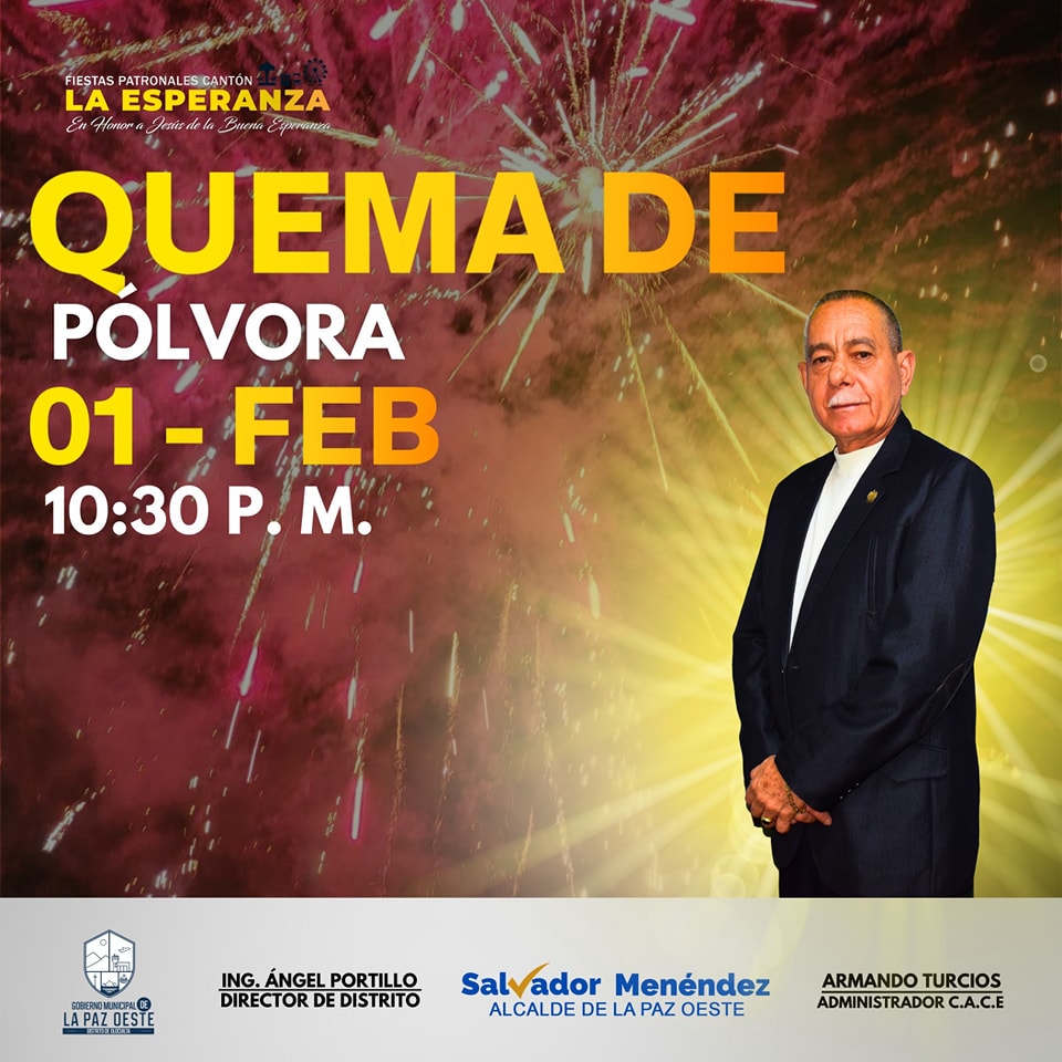 QUEMA DE POLVORA EN EL CANTÓN LA ESPERANZA 