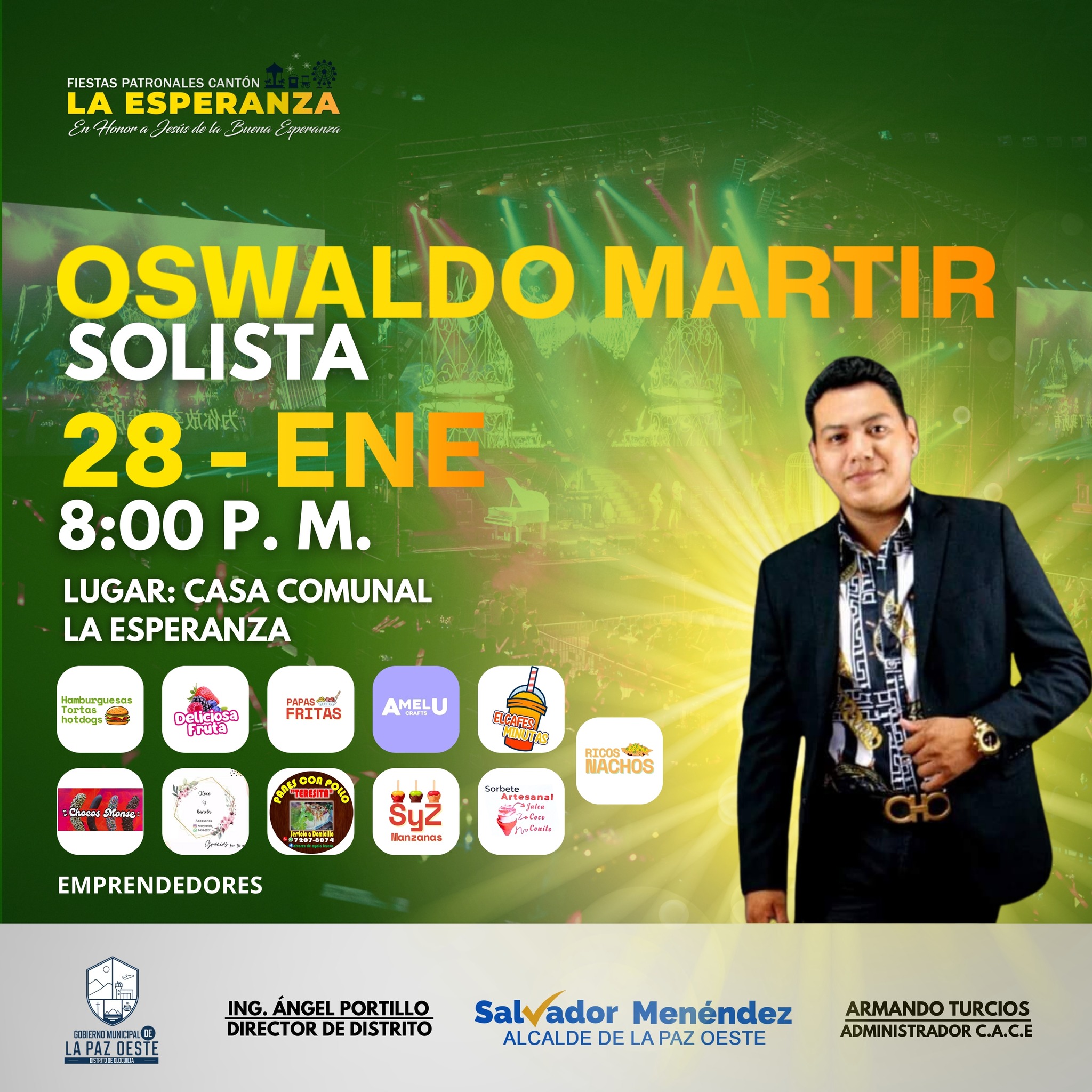 PRESENTACIÓN DE OSWALDO MARTIR EN CANTÓN LA ESPERANZA