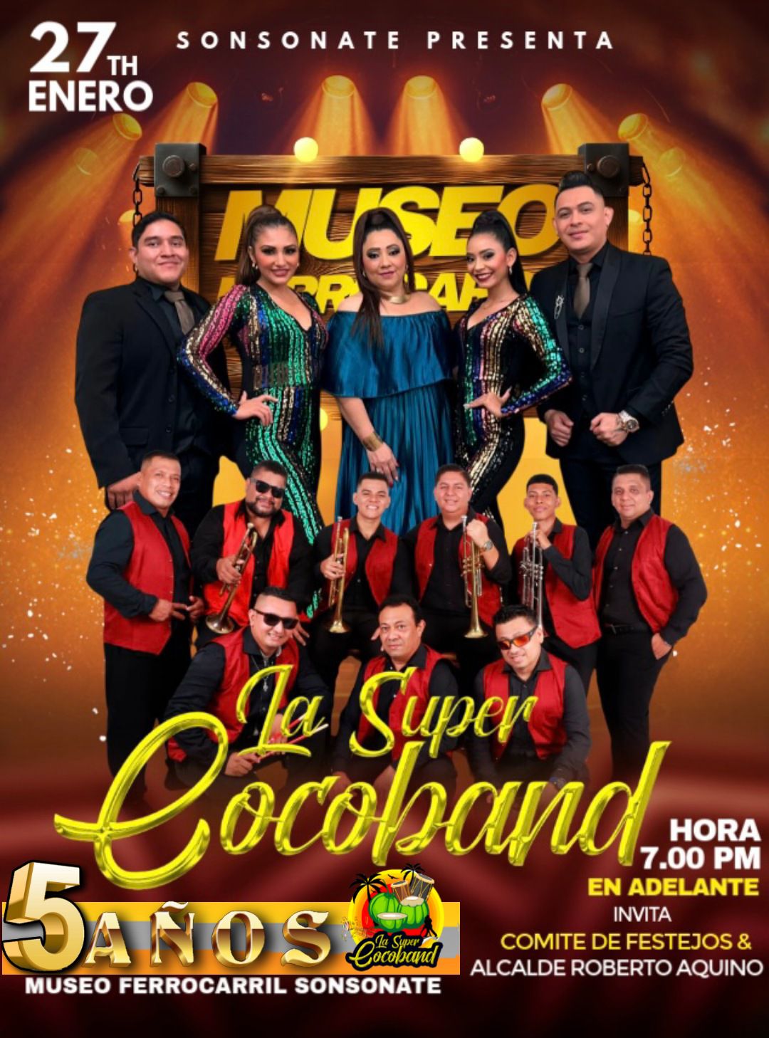 Show de La Super Coco Band en Museo del Ferrocarril 